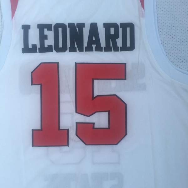 San Diego State Aztecs LEONARD #15 White NCAA Basketball Jersey