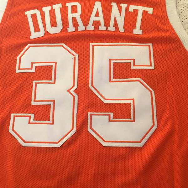 Texas Longhorns DURANT #35 Orange NCAA Basketball Jersey