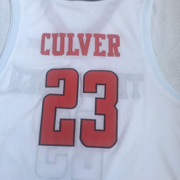 Texas Tech Red Raiders CULVER #23 White NCAA Basketball Jersey