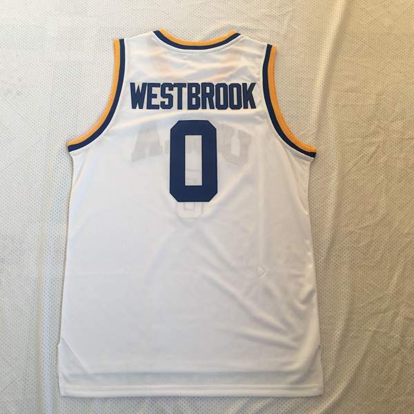 UCLA Bruins WESTBROOK #0 White NCAA Basketball Jersey