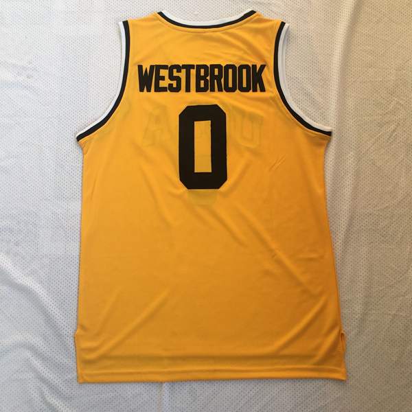 UCLA Bruins WESTBROOK #0 Yellow NCAA Basketball Jersey