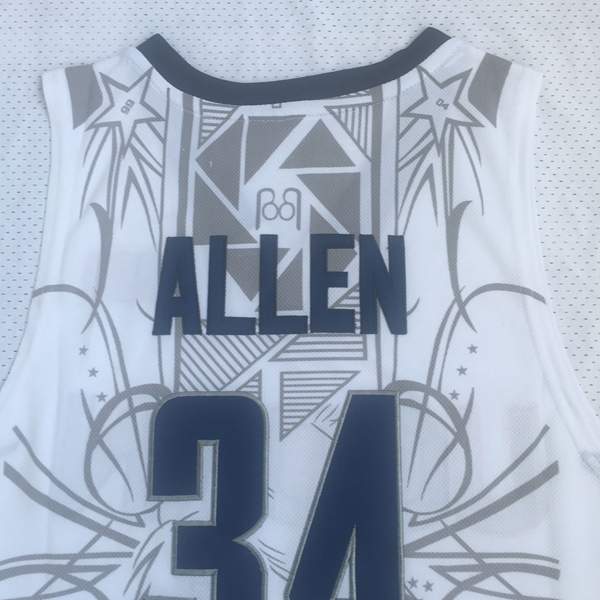 UConn Huskies ALLEN #34 White NCAA Basketball Jersey