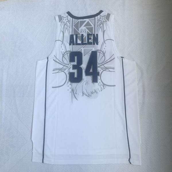 UConn Huskies ALLEN #34 White NCAA Basketball Jersey