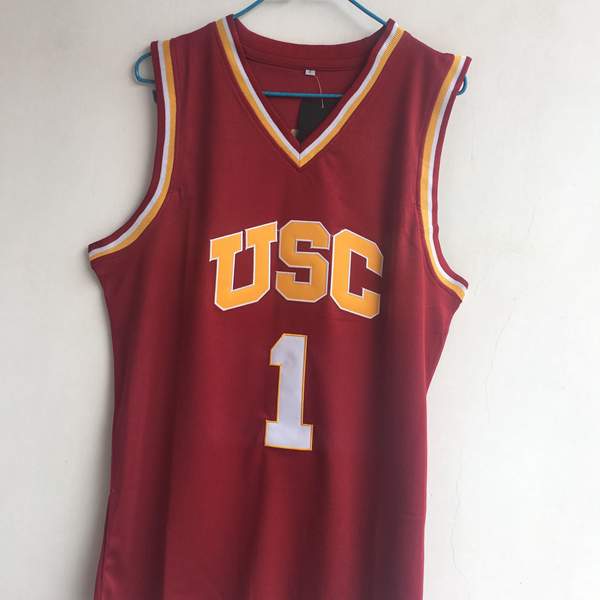 USC Trojans YOUNG #1 Red NCAA Basketball Jersey