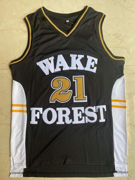 Wake Forest Demon Deacons DUNCAN #21 Black NCAA Basketball Jersey