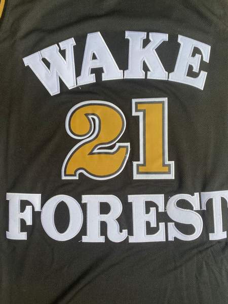 Wake Forest Demon Deacons DUNCAN #21 Black NCAA Basketball Jersey