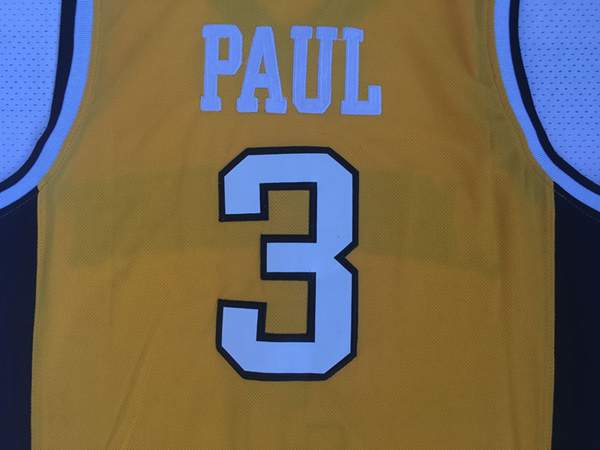 Wake Forest Demon Deacons PAUL #3 Yellow NCAA Basketball Jersey