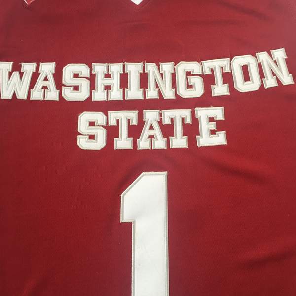 Washington State Cougars THOMPSON #1 Red NCAA Basketball Jersey