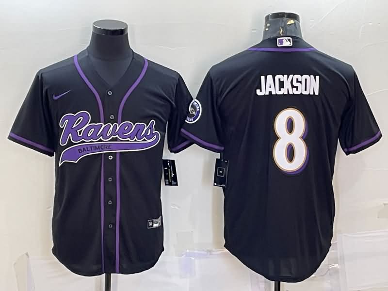 Baltimore Ravens Black MLB&NFL Jersey