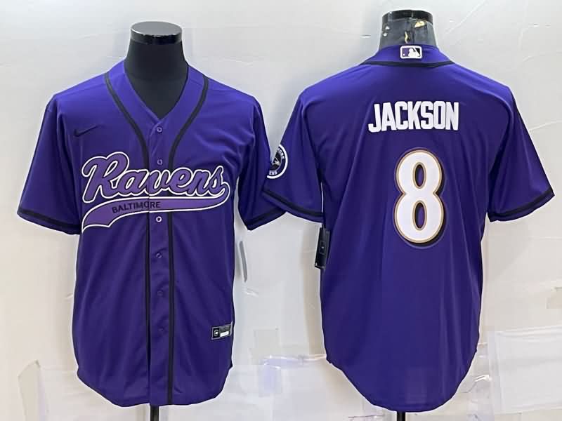 Baltimore Ravens Purple MLB&NFL Jersey