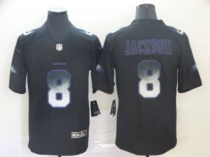 Baltimore Ravens Black Smoke Fashion NFL Jersey