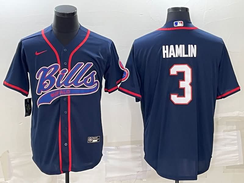 Buffalo Bills Dark Blue MLB&NFL Jersey