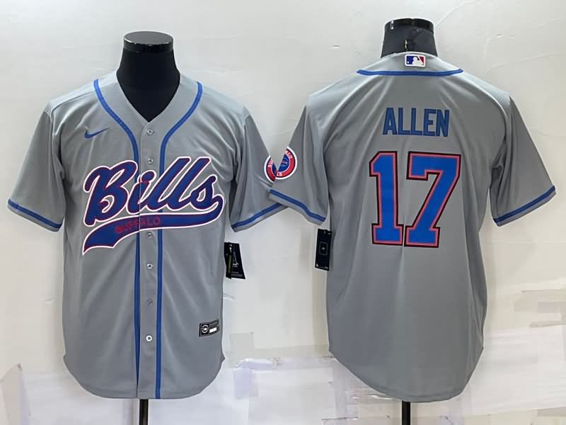 Buffalo Bills Grey MLB&NFL Jersey