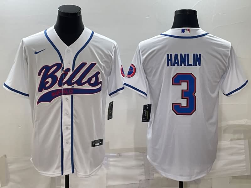 Buffalo Bills White MLB&NFL Jersey