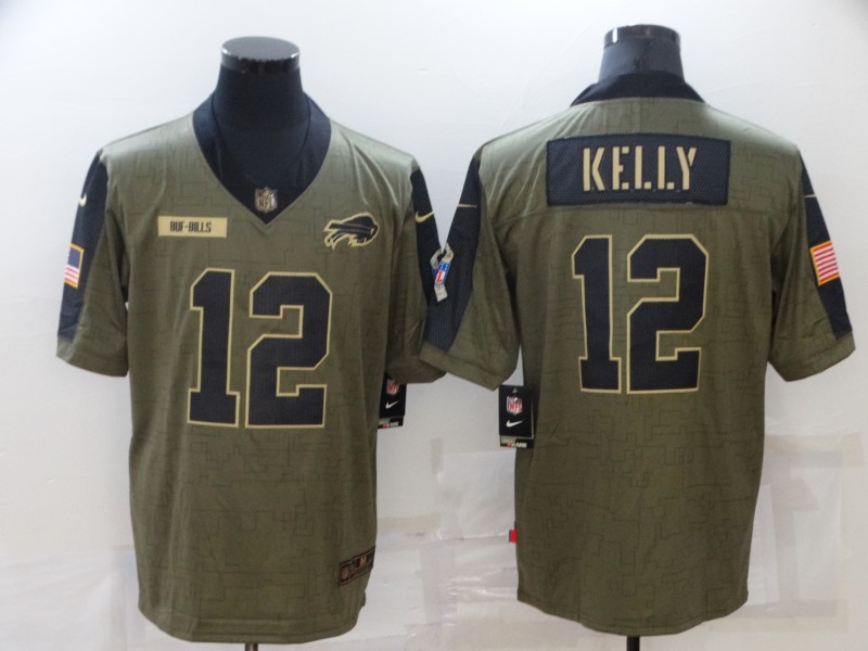 Buffalo Bills Olive Salute To Service NFL Jersey