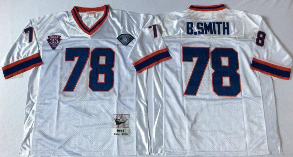 Buffalo Bills White Retro NFL Jersey