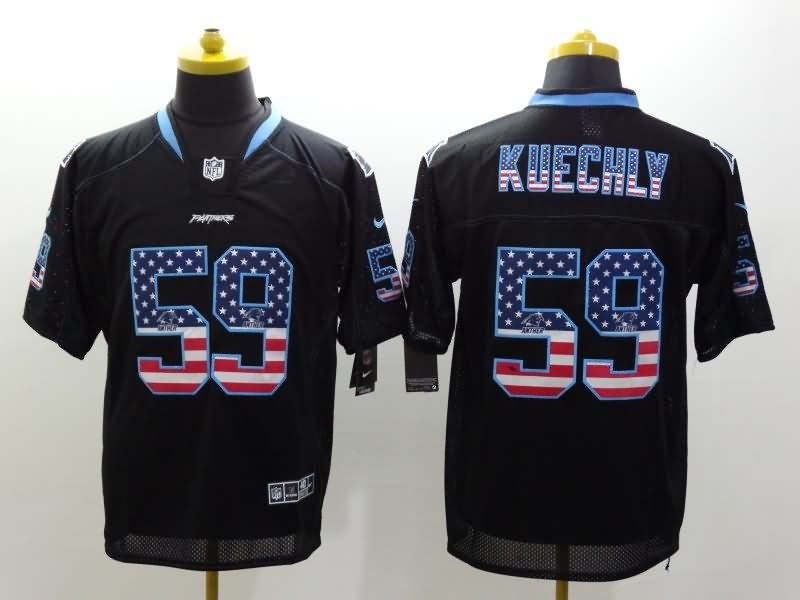 Carolina Panthers Black USA Flag NFL Jersey