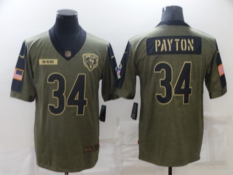 Chicago Bears Olive Salute To Service NFL Jersey