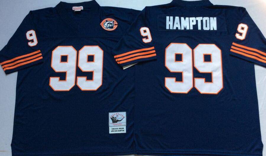 Chicago Bears Dark Blue Retro NFL Jersey 02