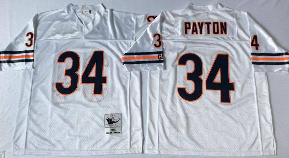 Chicago Bears White Retro NFL Jersey 02