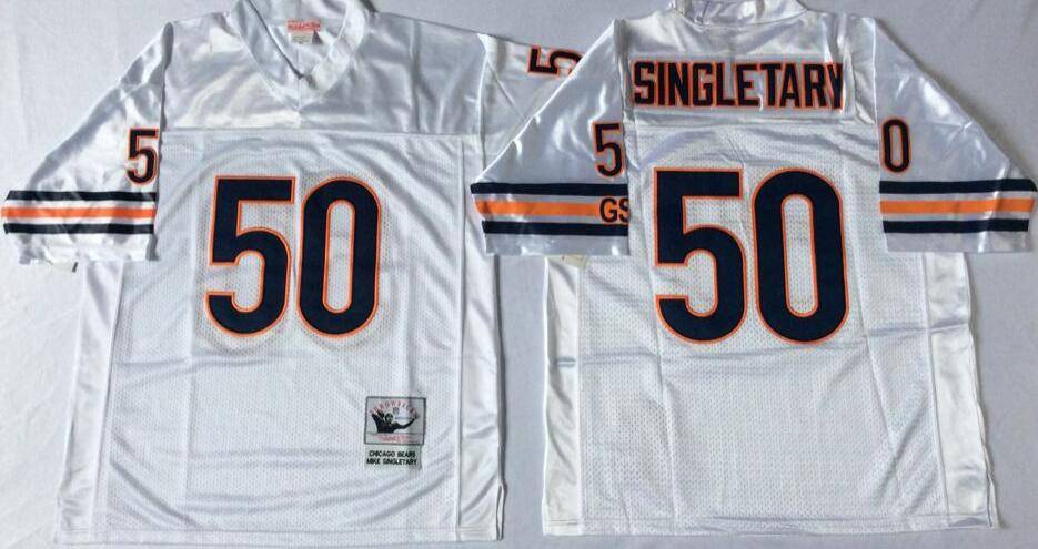 Chicago Bears White Retro NFL Jersey 02