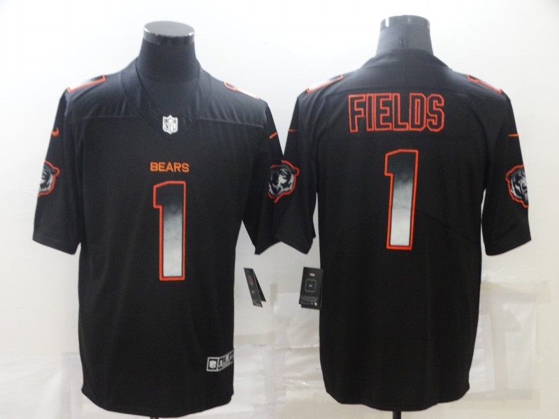 Chicago Bears Black Smoke Fashion NFL Jersey