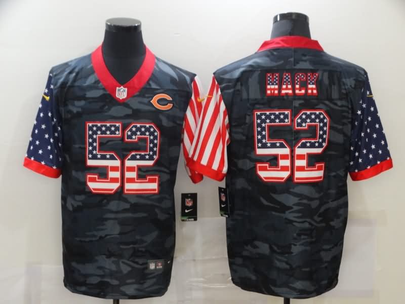 Chicago Bears Black USA Flag NFL Jersey