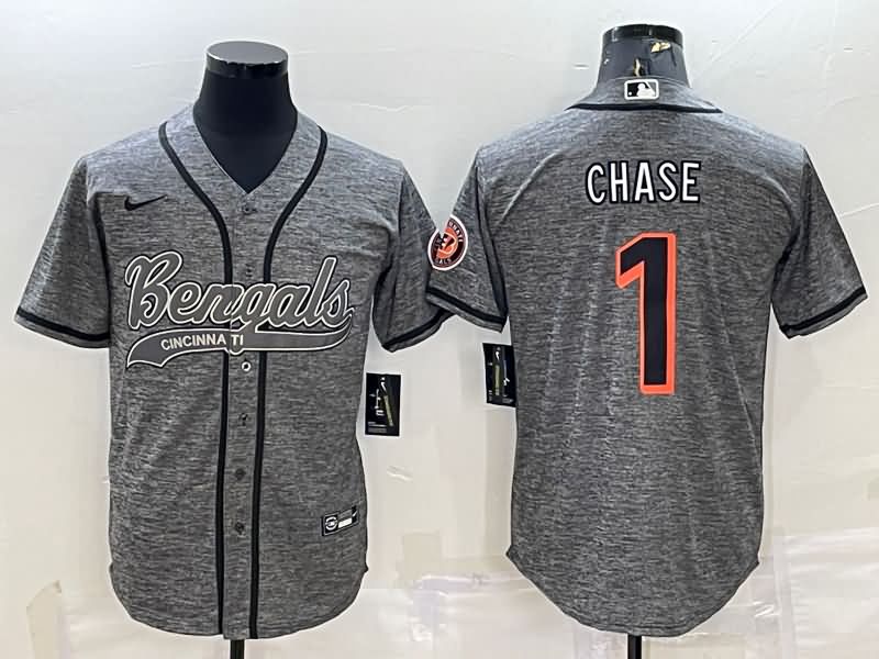 Cincinnati Bengals Grey MLB&NFL Jersey