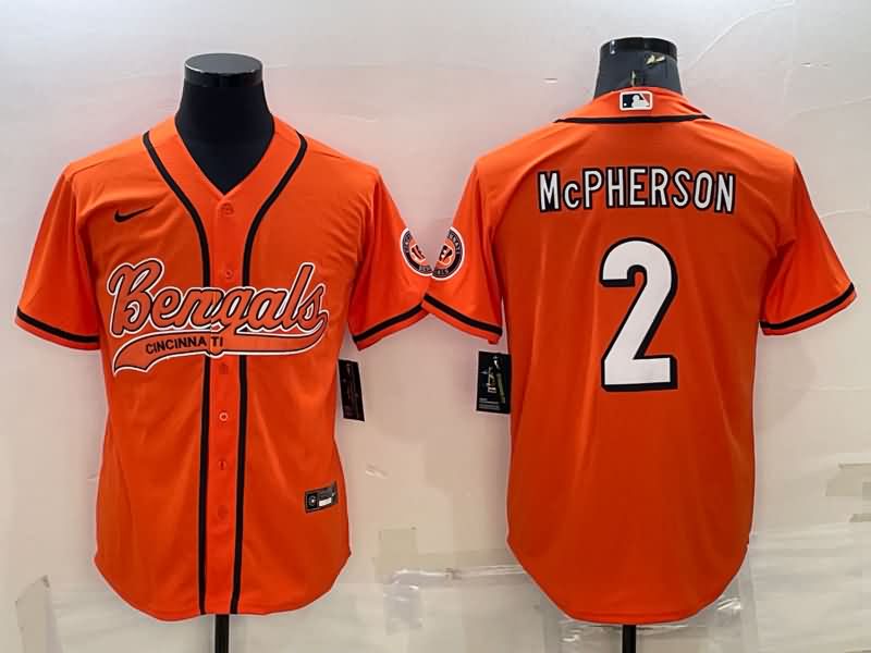 Cincinnati Bengals Orange MLB&NFL Jersey