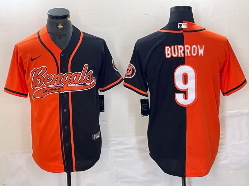 Cincinnati Bengals Orange Black MLB&NFL Jersey