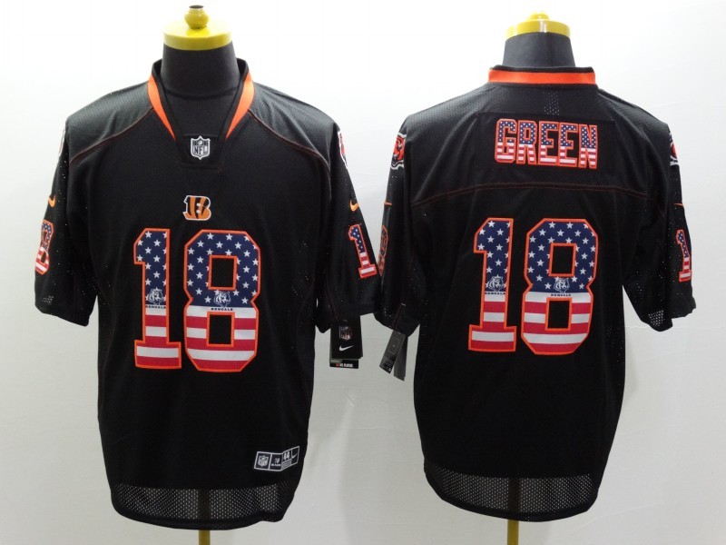 Cincinnati Bengals Black USA Flag NFL Jersey