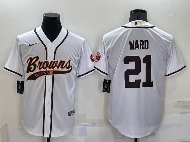 Cleveland Browns White MLB&NFL Jersey