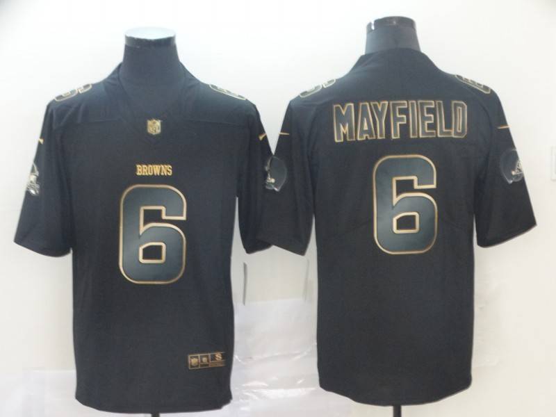 Cleveland Browns Black Gold Vapor Limited NFL Jersey