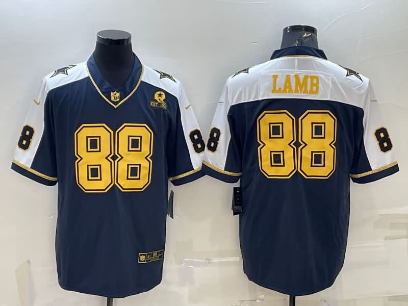 Dallas Cowboys Dark Blue Gold NFL Jersey