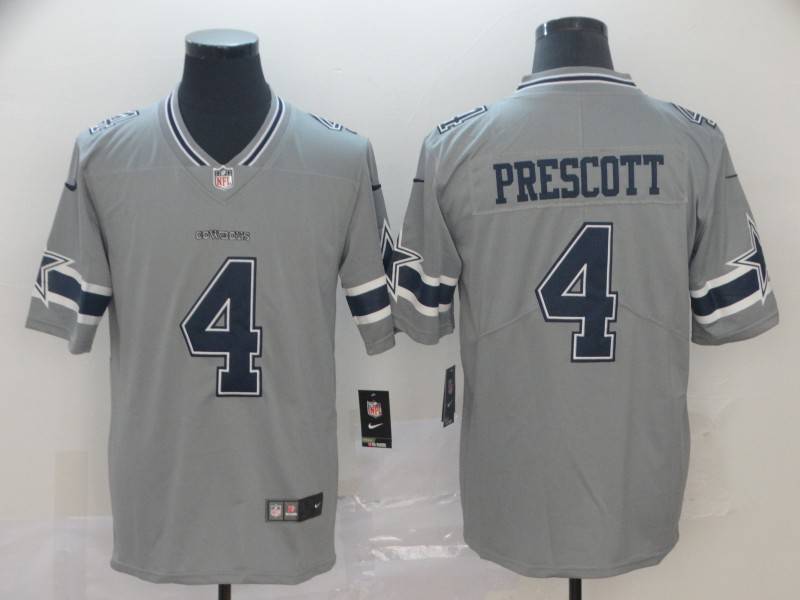 Dallas Cowboys Grey Inverted Legend NFL Jersey