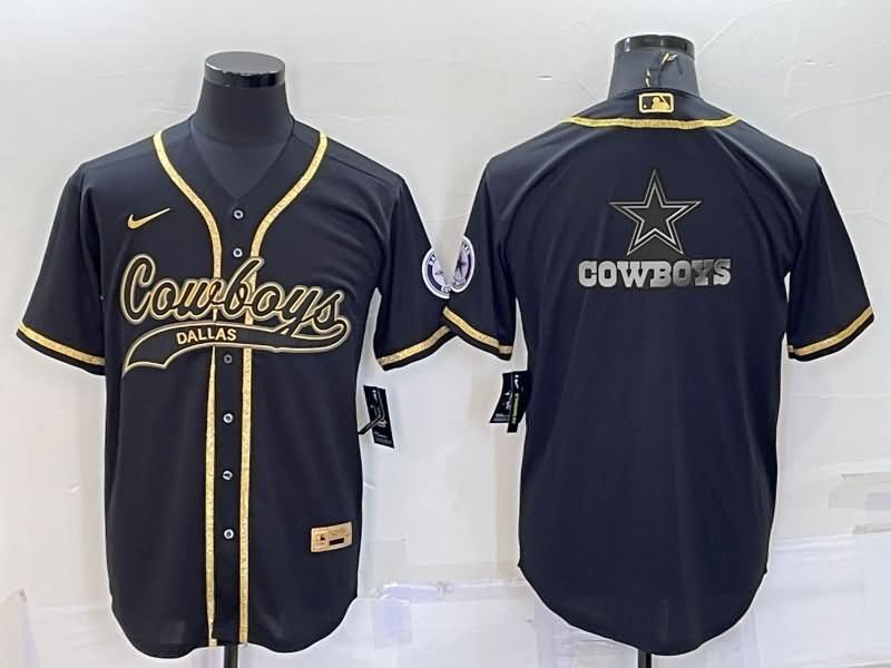 Dallas Cowboys Black Gold MLB&NFL Jersey