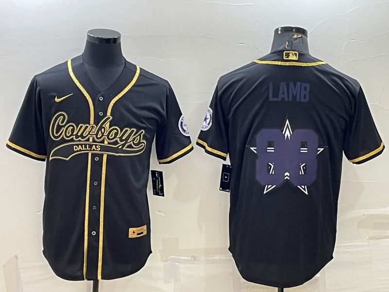 Dallas Cowboys Black Gold MLB&NFL Jersey