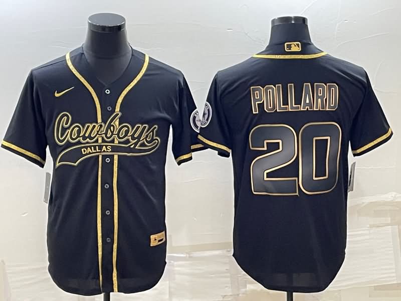 Dallas Cowboys Black Gold MLB&NFL Jersey 02