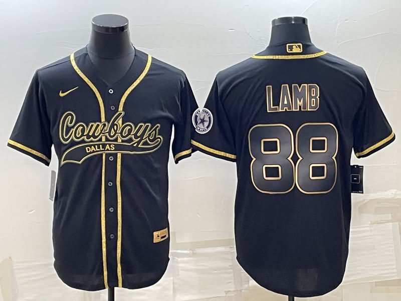 Dallas Cowboys Black Gold MLB&NFL Jersey 02