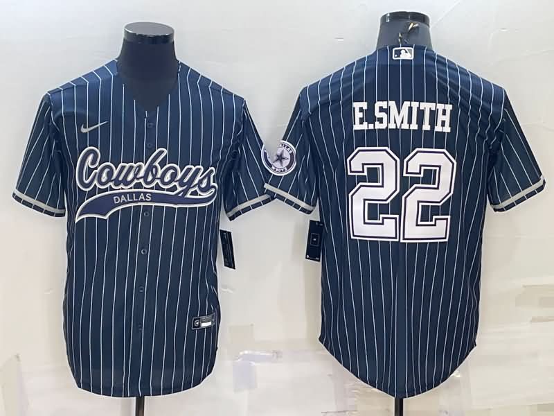 Dallas Cowboys Dark Blue MLB&NFL Jersey 02