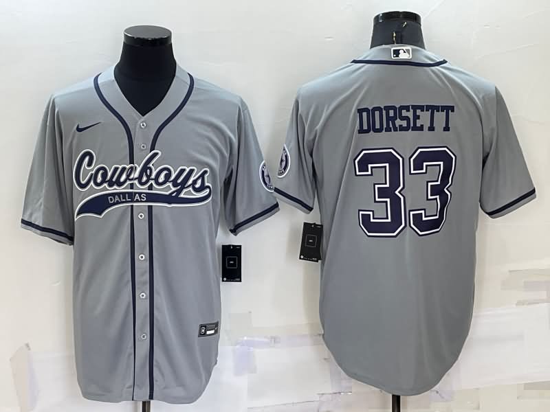 Dallas Cowboys Grey MLB&NFL Jersey