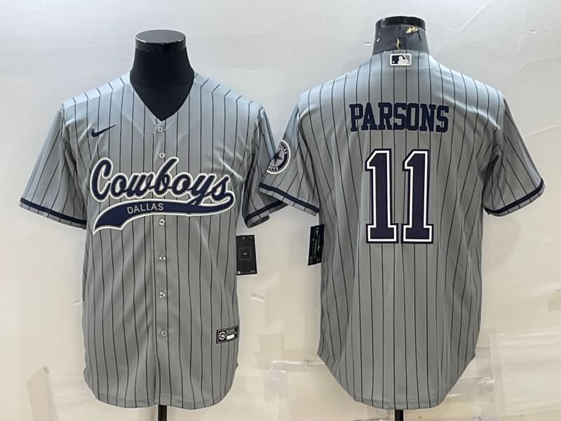 Dallas Cowboys Grey MLB&NFL Jersey 02