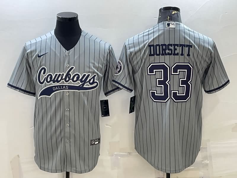 Dallas Cowboys Grey MLB&NFL Jersey 02