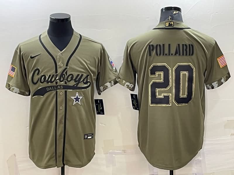 Dallas Cowboys Olive Salute To Service MLB&NFL Jersey