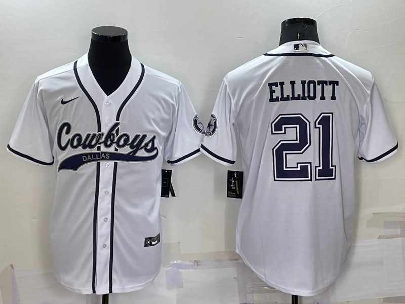 Dallas Cowboys White MLB&NFL Jersey