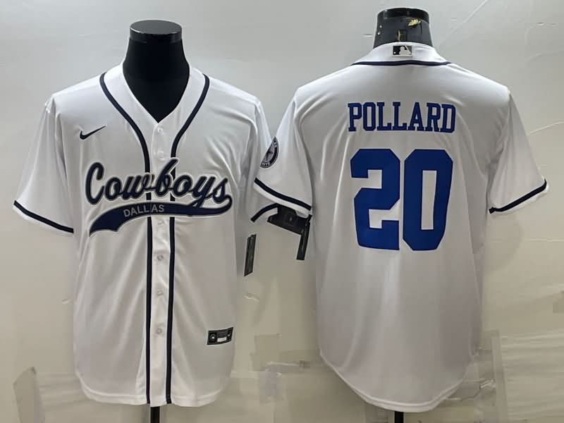 Dallas Cowboys White MLB&NFL Jersey 02