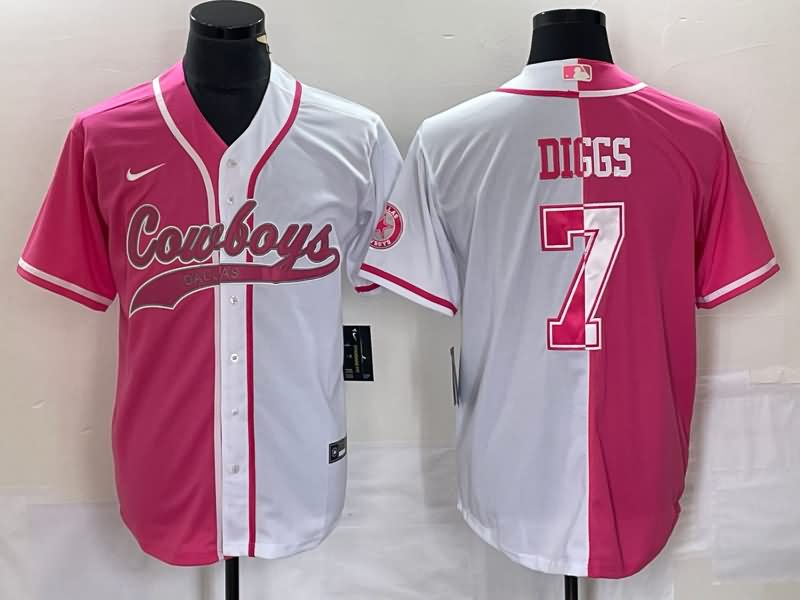 Dallas Cowboys White Pink MLB&NFL Jersey