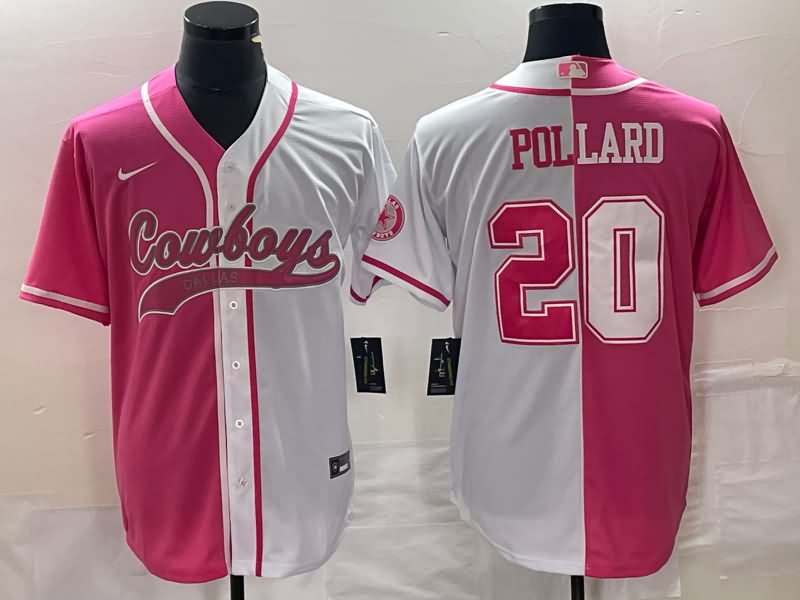 Dallas Cowboys White Pink MLB&NFL Jersey