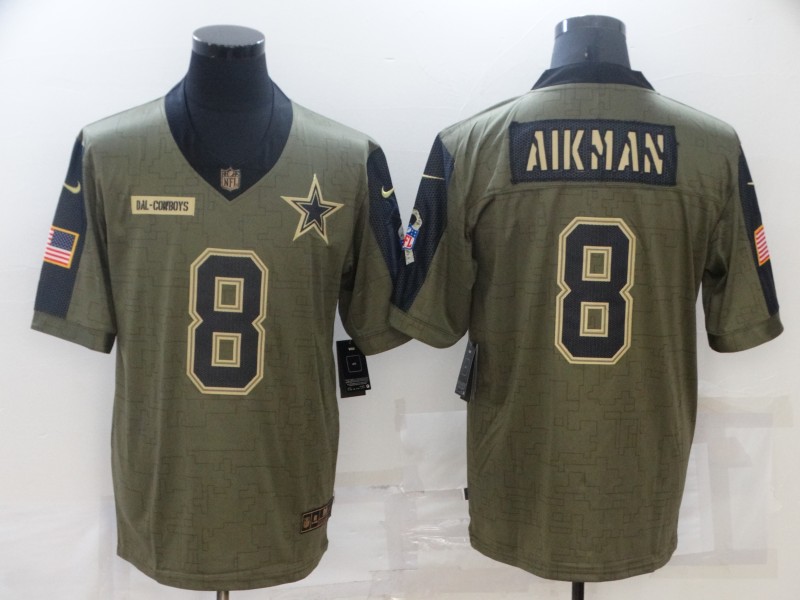 Dallas Cowboys Olive Salute To Service NFL Jersey