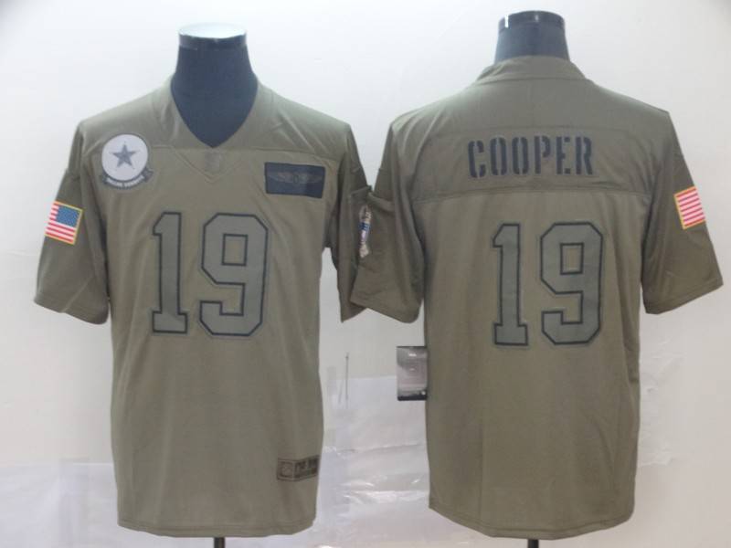 Dallas Cowboys Olive Salute To Service NFL Jersey 03